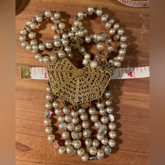 **SOLD on eBay** Original by Robert faux pearl and rhinestone necklace - Picture 5 of 8